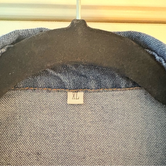 Classic Nautical Preppy Medium Wash Denim Double Breasted Jean Trench Co… - Picture 5 of 9